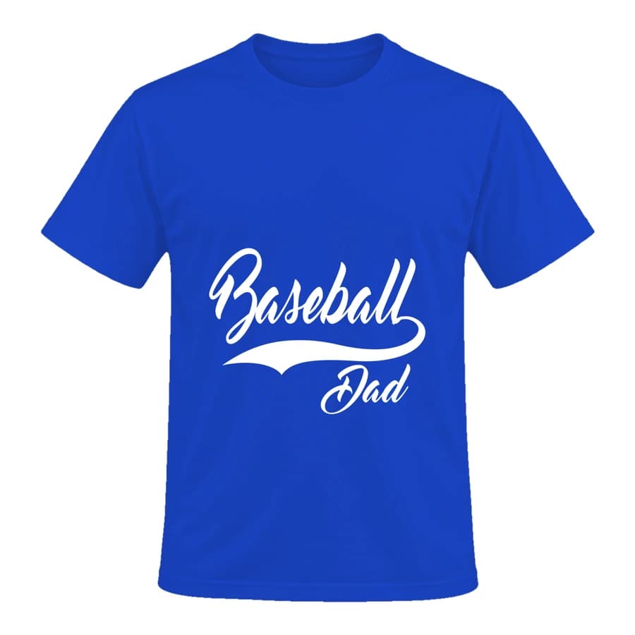 T-shirt — Baseball dad,i — Devant — Bleu