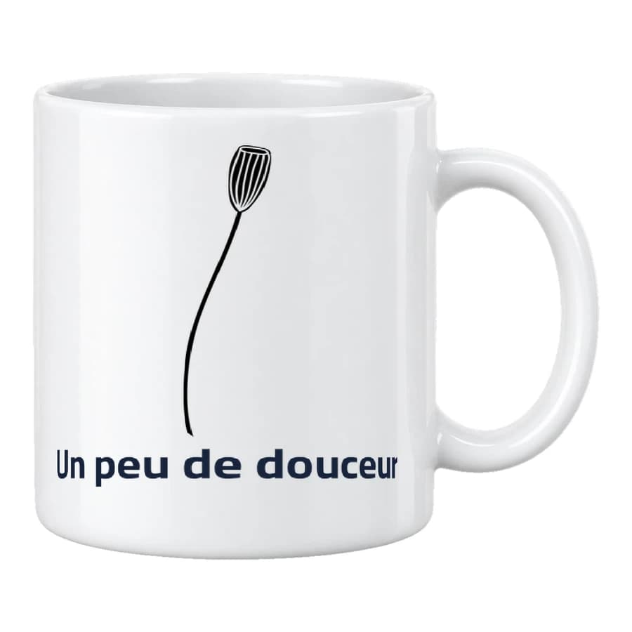 Mug — Coquelicot — Devant — Blanc